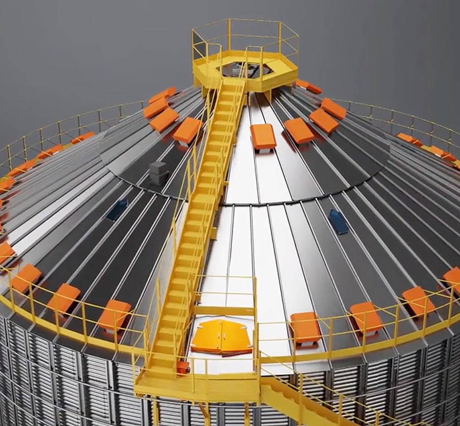 Escadas de acesso ao telhado